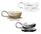 Modern style set. Wooden tea set. Home comfort set.