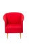 Modern styled red armchair