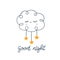 Modern stylich kids poster in scandinavian style. Cute scandi card with cloud, cute elements and lettering text. Vector