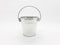 Modern Stylish Silver Metallic Aluminium Bucket Pail Container in White Isolated Background 02