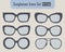 Modern and stylish sunglasses icons set