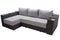 modern stylish two-color corner sofa with pillows