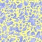 modern stylized animalistic seamless abstract yellow-blue pattern with spots hand-drawn