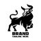 Modern stylized bull silhouette logo.