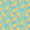 Modern stylized pineapples seamless pattern