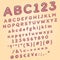 Modern superhero 3d alphabet for fun cartoon typography