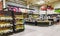 Modern supermarket shelves and aisles in the chedraui in Mexico