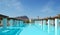 Modern swimming pool at luxury hotel
