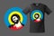 Modern t-shirt design with portrait of Jesus Christ, use for sweatshirts and souvenirs, cases for mobile phones, vector