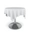 Modern table with tablecloth on it