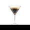 Modern take on the classic espresso martini on a white background