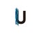 Modern Technology U Letter, Data Digital U Logo