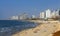 Modern Tel Aviv skyline Israel, beach view from Yafo