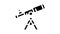 modern telescope glyph icon animation