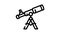 modern telescope line icon animation