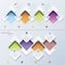 Modern template infographics process with rectangles