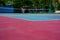 Modern tennis court for tournaments and competitions between athletes.