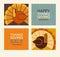 Modern Thanksgiving turkeys and text designs.