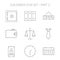 Modern thin line icons set of doing business