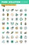 Modern thin line icons set of ecology, sustainable technology, renewable energy, recycling