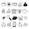 Modern thin line icons set of money making, banking and financial services. Premium quality outline symbol collection