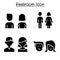 Modern Toilet, restroom, bathroom symbol set vector illustration graphic design