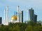 Modern towers and a mosque in Astana / Kazakhstan