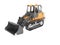 Modern tractor crawler loader with front bucket rear render on white background no shadow