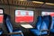 Modern Train Wagon Interior Seats Rows Blue Transportation White