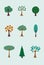 Modern Tree Icon Illustrations 1