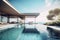 Modern Tropical Island Villa Home With Infinity Swimming Pool - Generative AI Image