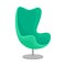 Modern turquoise chair. Vector illustration on white background.