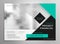 Modern turquoise geometric business brochure template design