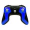 Modern two-color black and blue wireless gamepad joystick