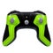 Modern two-color black and green wireless gamepad joystick