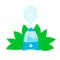 Modern Ultrasonic humidifier, dry air . Flat vector illustration