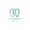 Modern                 and unique letter R  dental Logo Concept