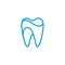 Modern Unique Tooth Dental Health Icon Logo