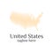 Modern united states map wave logo template designs vector illustration simple