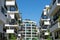 Modern upscale apartment buildings