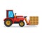 Modern Utility Loader Tractor Agriculture Farm Vehicle Illustration