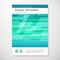 Modern Vector abstract shape blue and green brochure report design template