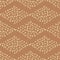 Modern vector horizontal diamond shape Argyle seamless pattern background. Naive doodle waves rhombuses earthy brown