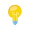 Modern vector illustration of light bulb. Symbol of idea. Energy concept. Creative and analytics vector