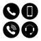 Modern vector illustration. Telephone mobile headset icon