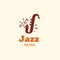Modern vector professional sign logo jazz music