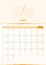 Modern vector vertical calendar sheet for April 2024, planner in English