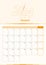Modern vector vertical calendar sheet for January 2024, planner in English