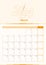 Modern vector vertical calendar sheet for March 2024, planner in English