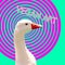 Modern vegan positive art. Fashion hipster goose. Be vegan. be in trend